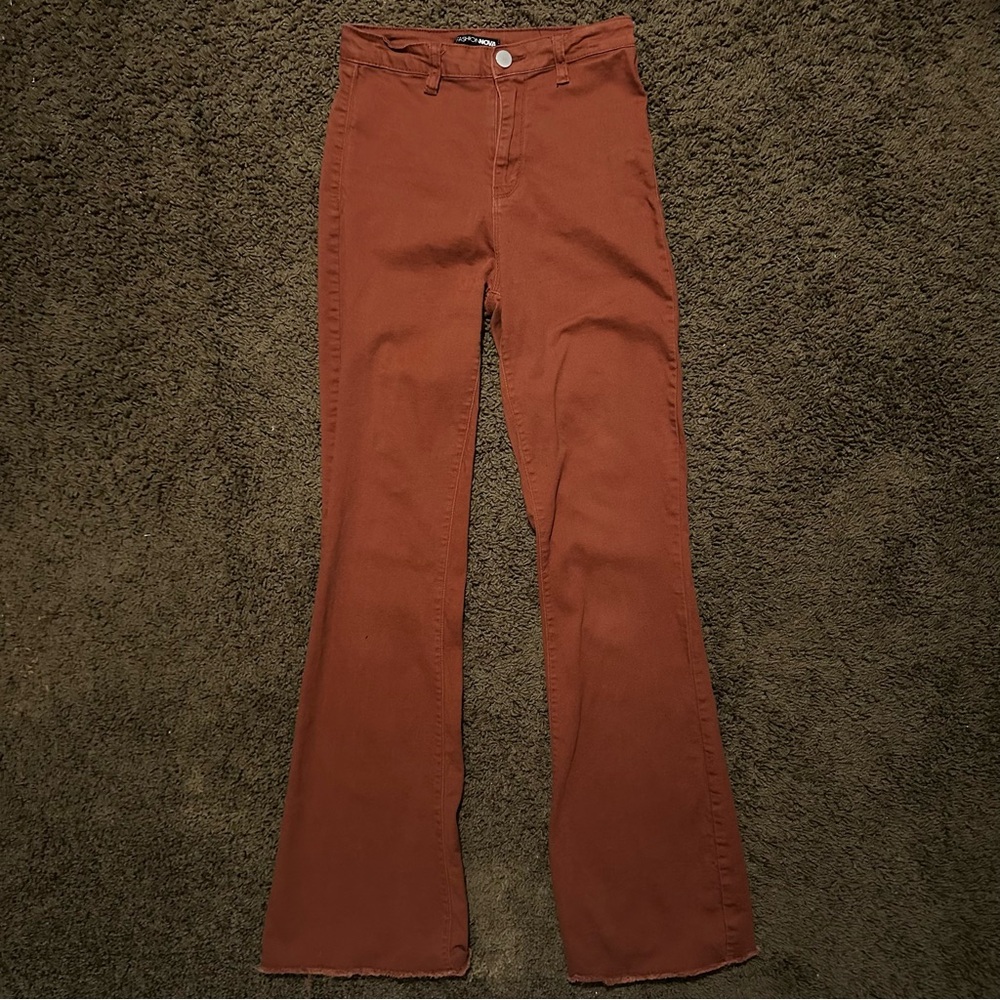 Fashion Nova Rust Flare Jeans